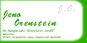 jeno orenstein business card